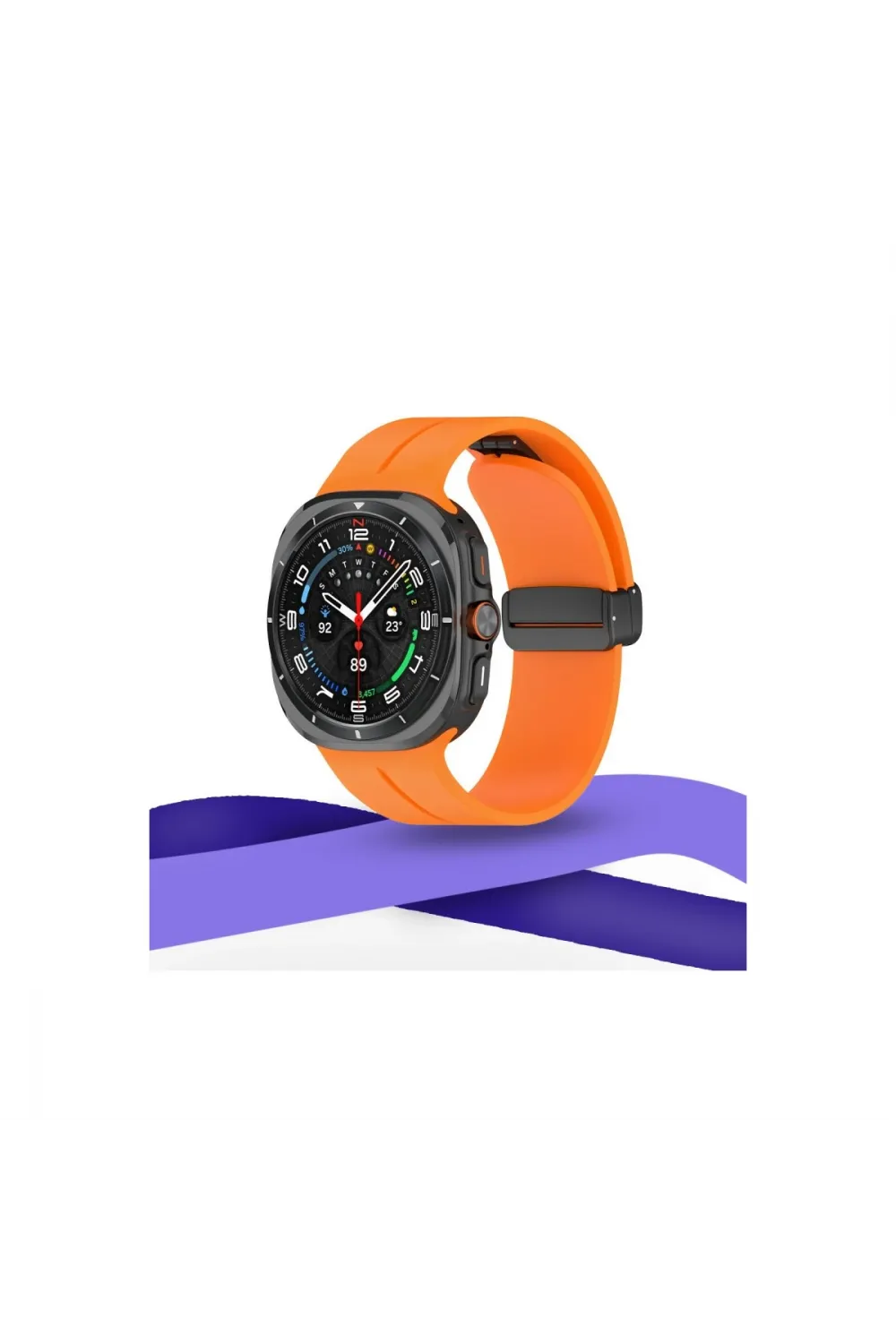 Watch 7 Ultra Kr418 Tender Silikon Kordon - Turuncu