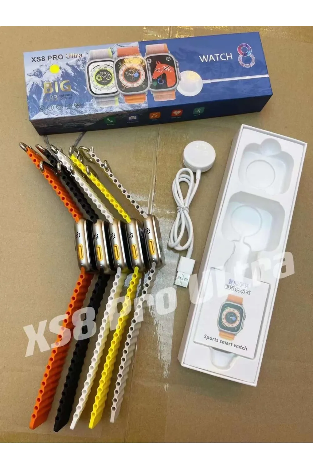 Watch 8 Akıllı Saat Xs8 Pro  Bluetooth, Su Geçirmezlik, Kablosuz Şarj