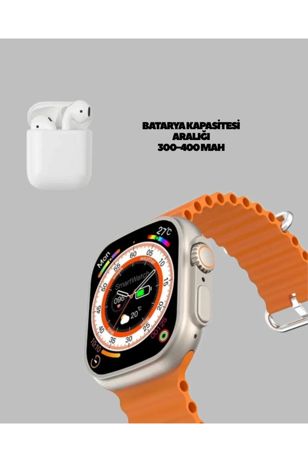 Watch 9 Max Akıllı Saat 45 Mm Geniş Ekran Kulaklık Seti