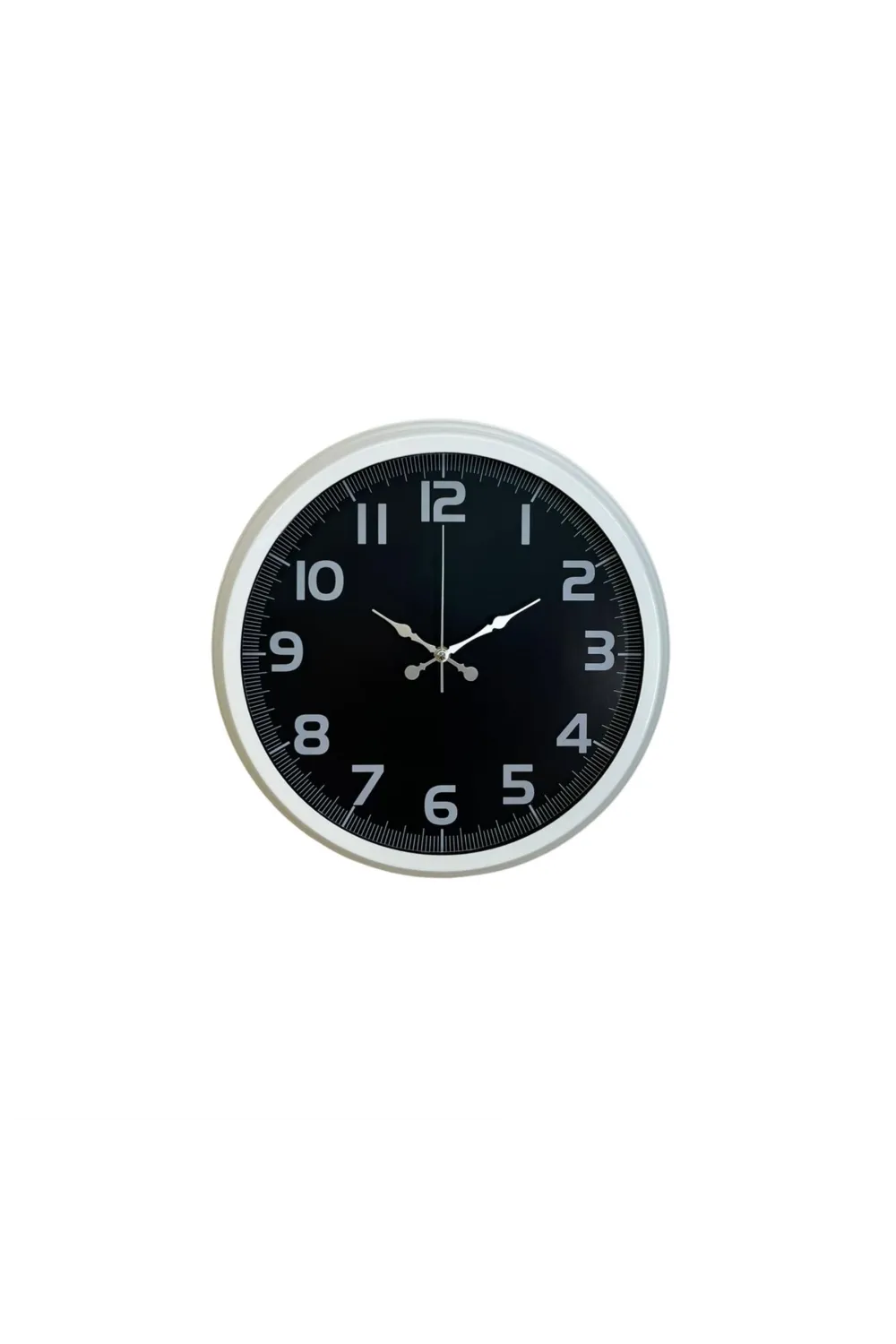 White Contrast 40 Cm Metal Duvar Saati