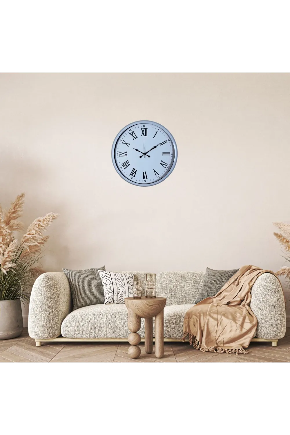 White Modern 52 x 52 Cm Duvar Saati