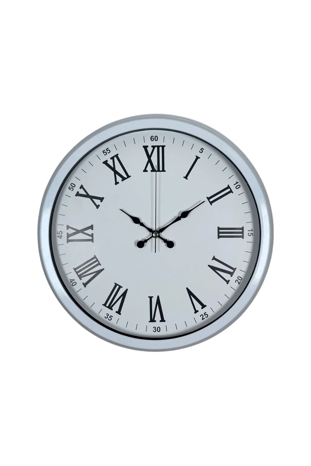 White Prime Roma Rakamlı 40 Cm Metal Duvar Saati