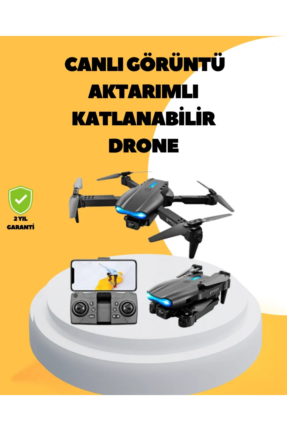 Wifi Fpv Canlı Görüntü Aktarımlı Katlanabilir Drone