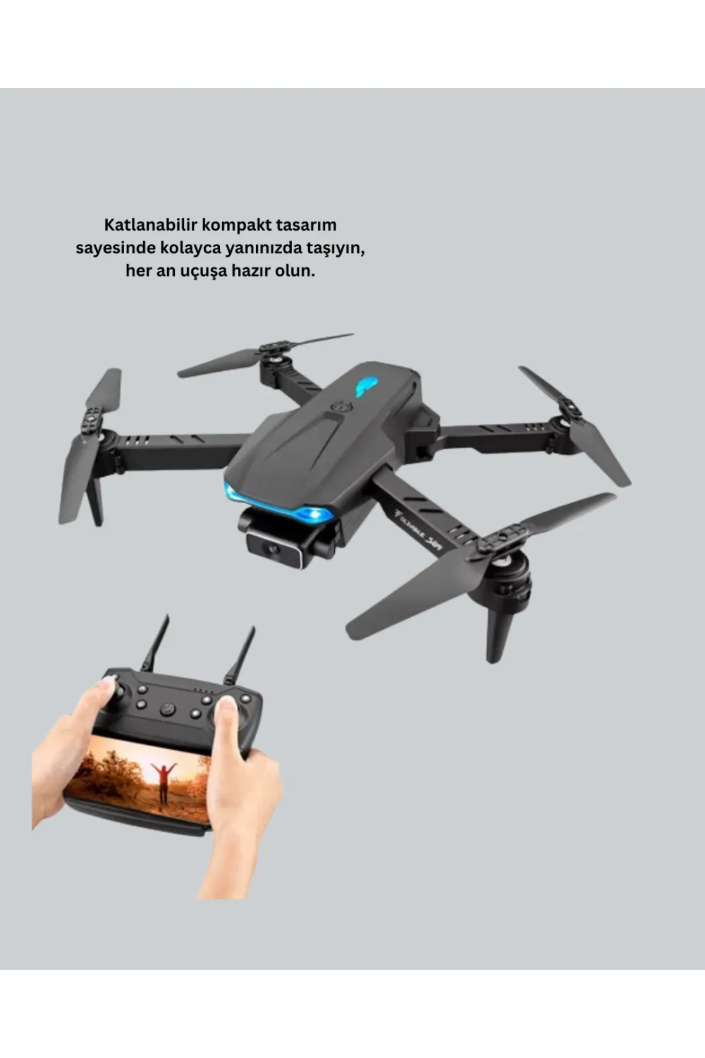 Wifi Fpv Canlı Görüntü Aktarımlı Katlanabilir Drone