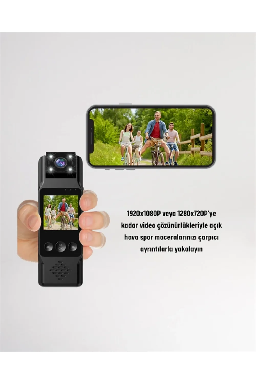 Wifi İle Uzaktan Erişimli Mini Kamera – 1200mah Batarya, 1080p Video Çekimi