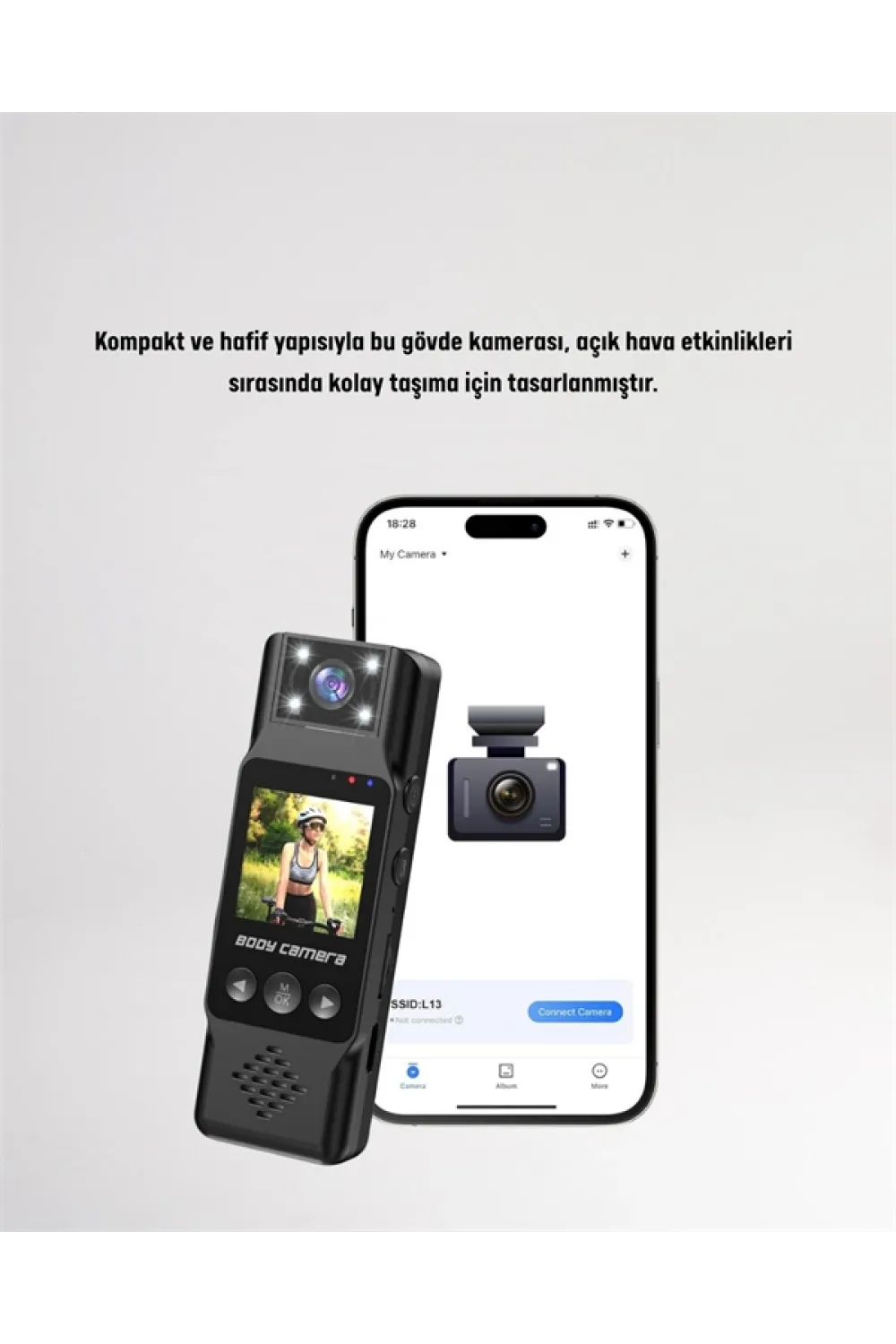 Wifi İle Uzaktan Erişimli Mini Kamera – 1200mah Batarya, 1080p Video Çekimi