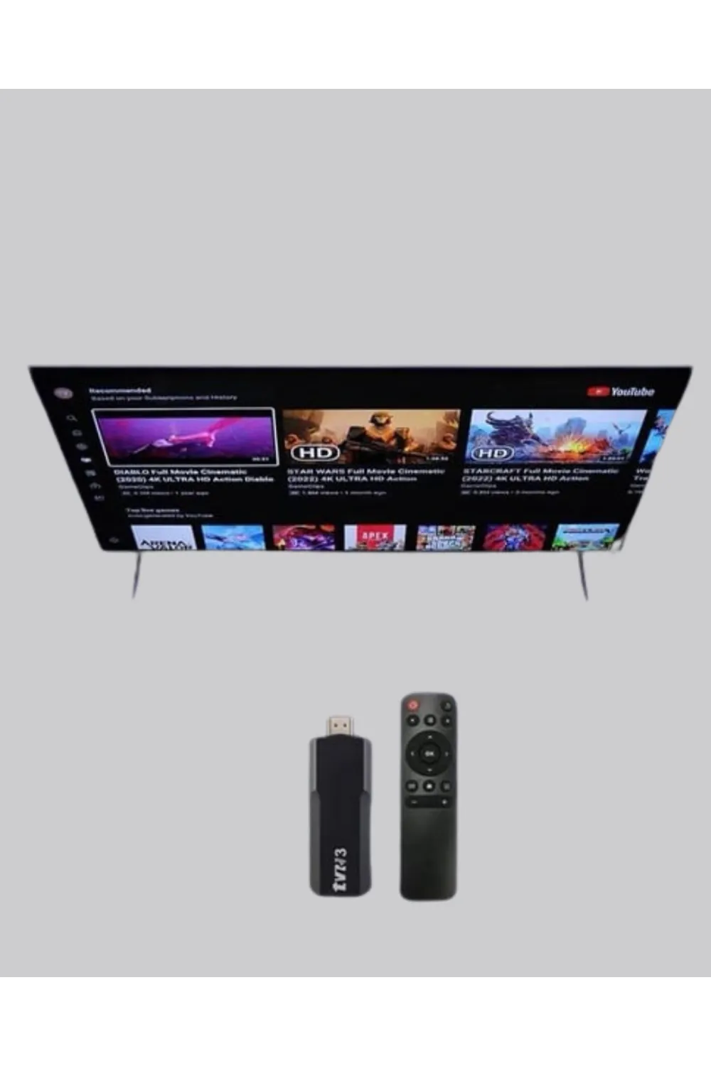 Wifi Ve Bluetooth Destekli Android Tv Dönüştürücü Stick