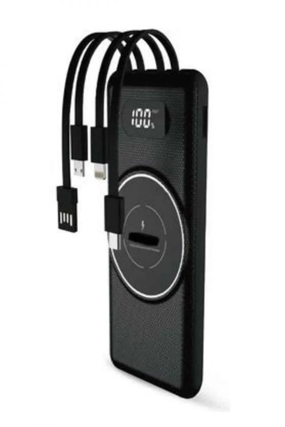 Wireless Powerbank 10000 Mah Led Ekranlı Dahili Kablolu Hızlı Şarj
