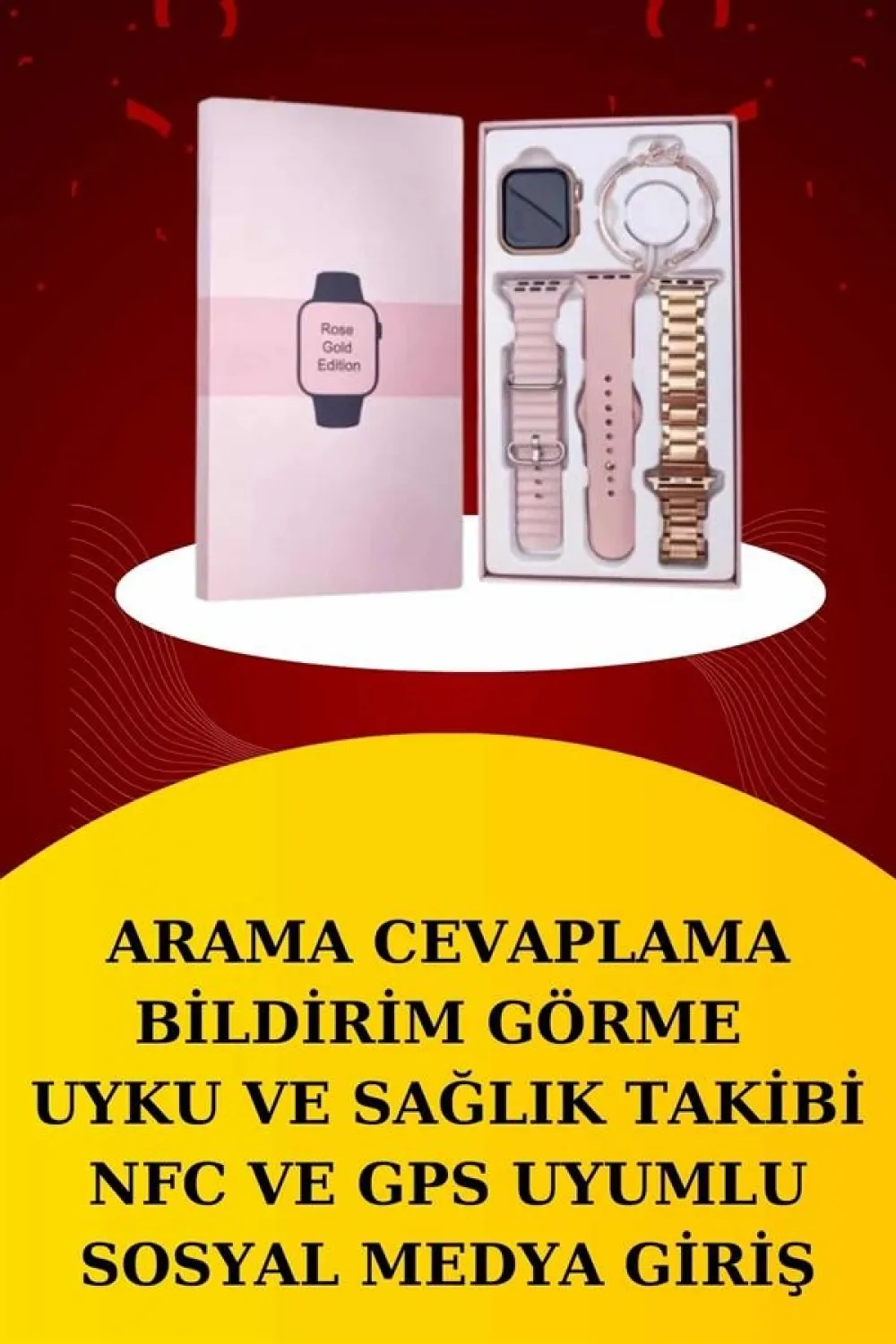 Wireless Şarjlı Akıllı Saat Ve Dijital Göstergeli Kablosuz Bluetooth Kulaklık Nabız Ölçer