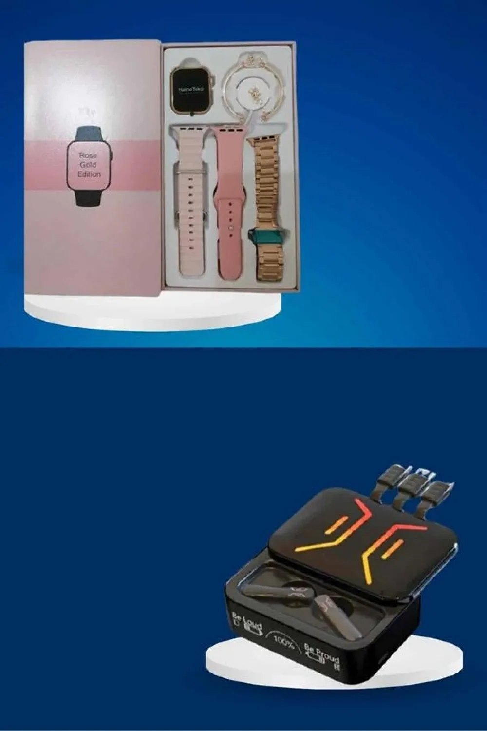 Wireless Şarjlı Akıllı Saat Ve Dijital Göstergeli Kablosuz Bluetooth Kulaklık Nabız Ölçer