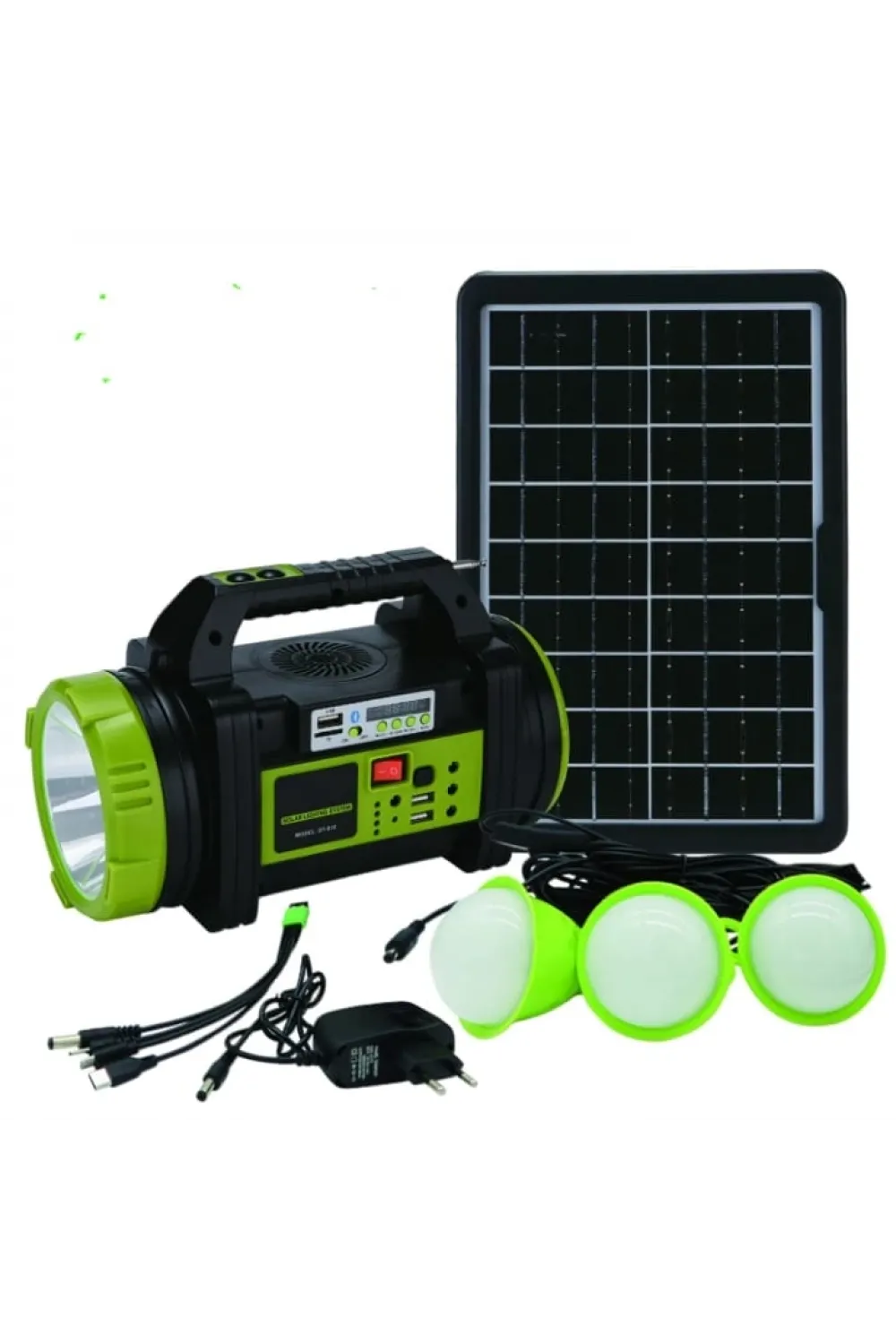 Wıson Ws-5683 Şarjlı 30w Solar Şarjlı Ev Aydınlatma Seti Radyo Ve Fan Powebank