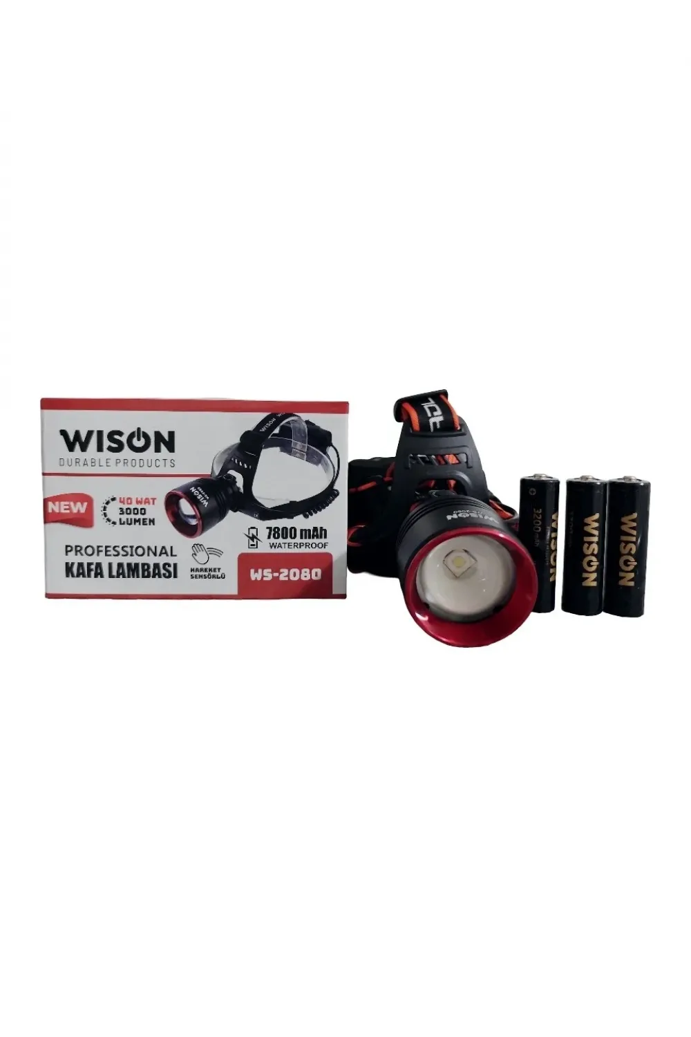 Ws-2080 Profesyonel Kafa Lambası 3000 Lümen 40 Watt