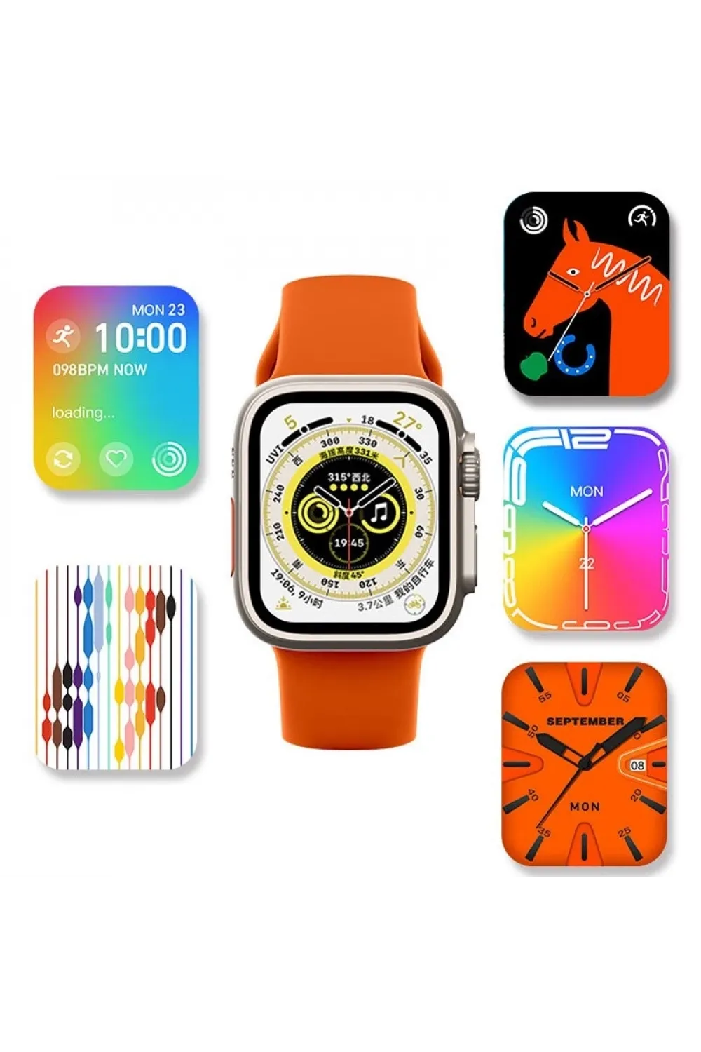 Ws28 Ultra 49mm Siri Tansiyon Ateş Nabız Ölçer Akıllı Saat