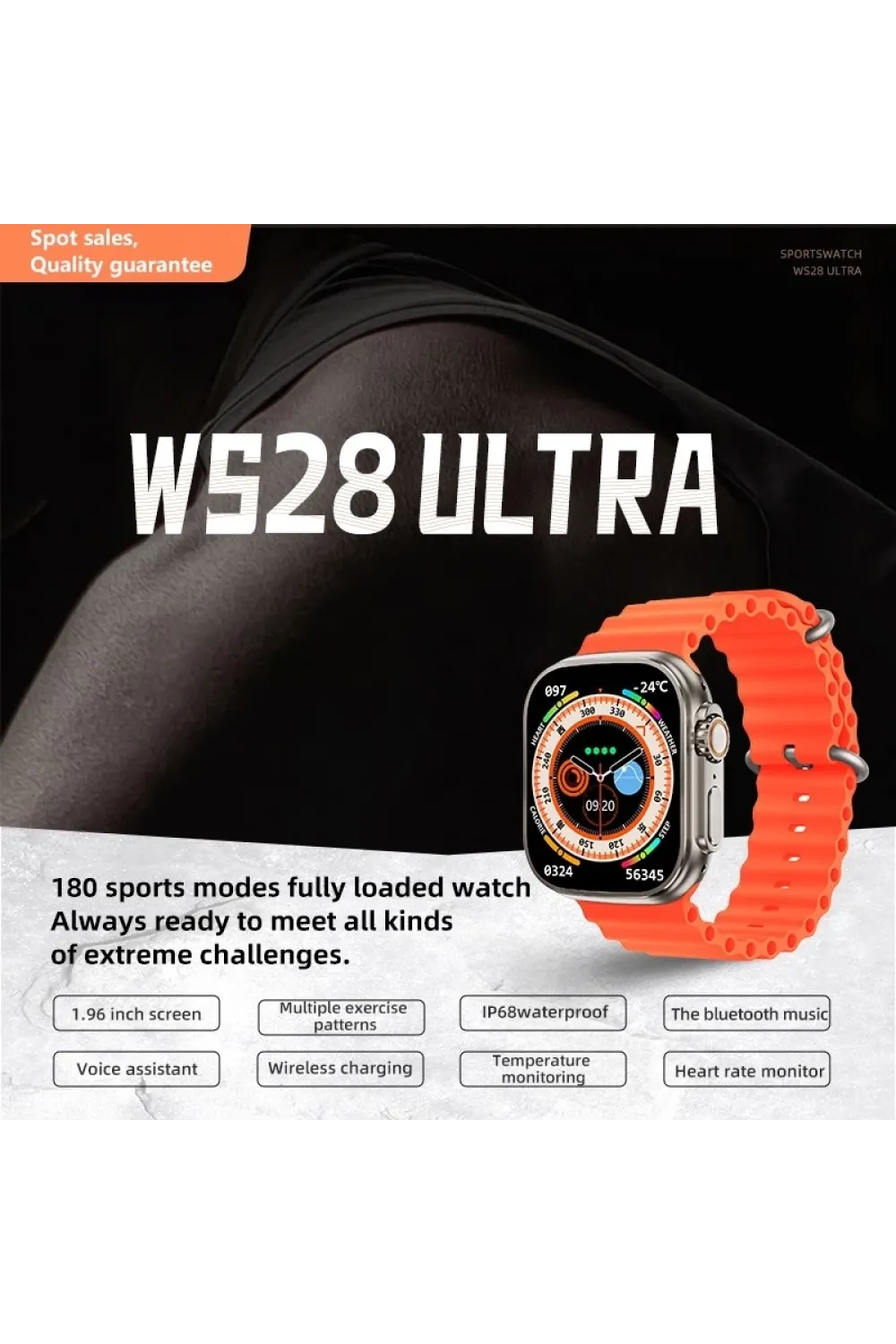 Ws28 Ultra Akıllı Saat | 49mm Geniş Ekran | Konuşma Özellikli | Su Geçirmez Akıllı Saat