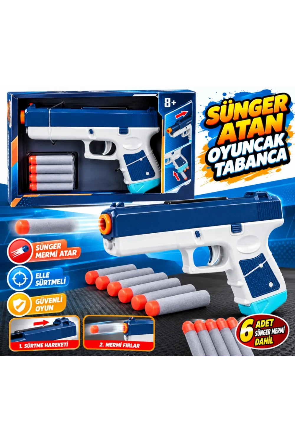 WY2105B Sünger Atan Oyuncak Tabanca