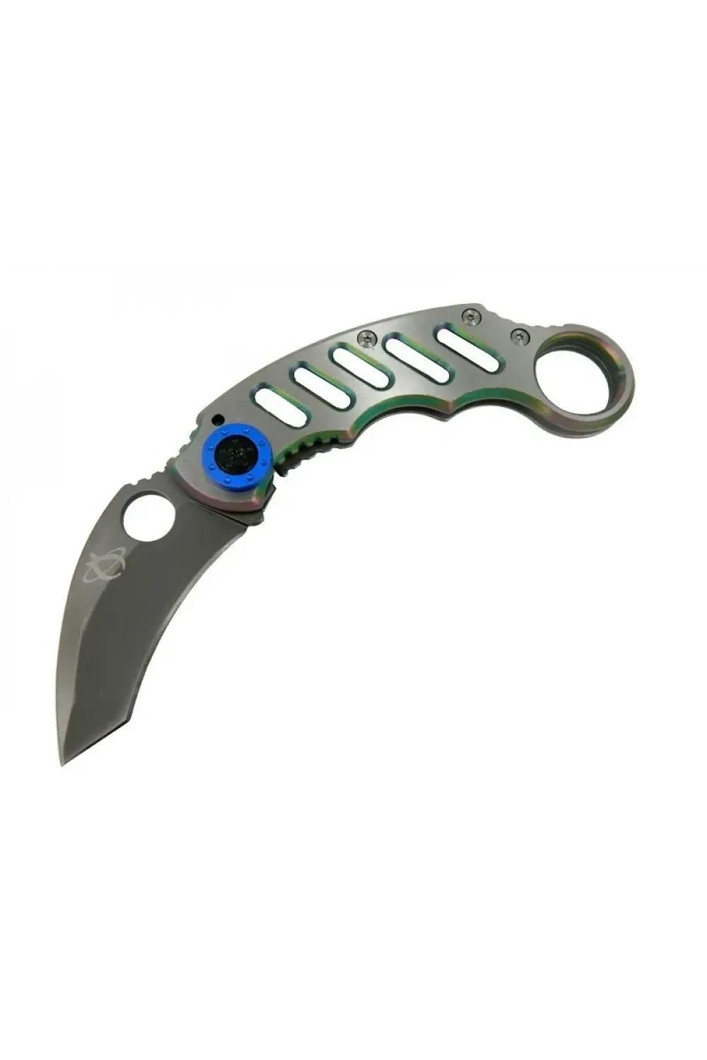 X05bl Gümüş Karambit 17 Cm - Metal Saplı, Manuel