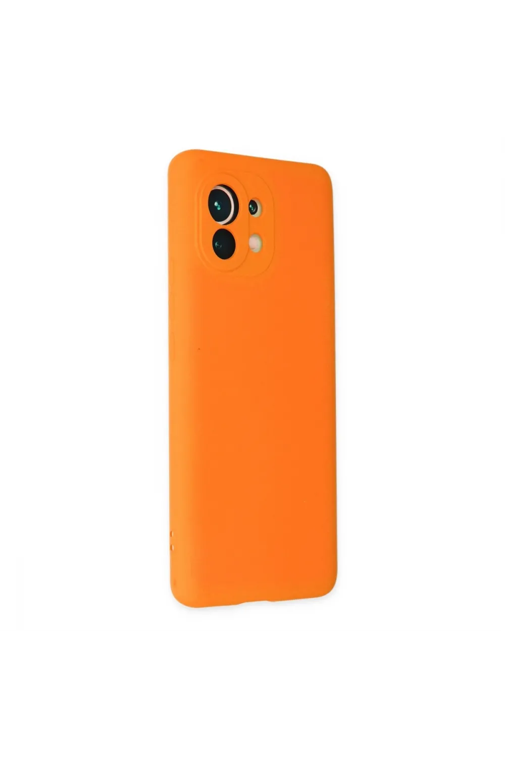 Xiaomi Mi 11 Kılıf Nano İçi Kadife Silikon - Turuncu