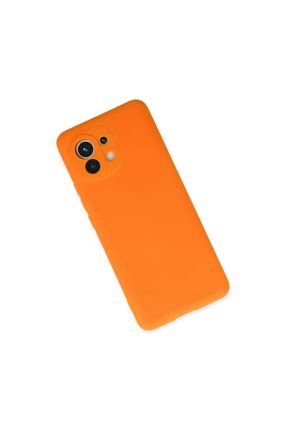 Xiaomi Mi 11 Kılıf Nano İçi Kadife Silikon - Turuncu
