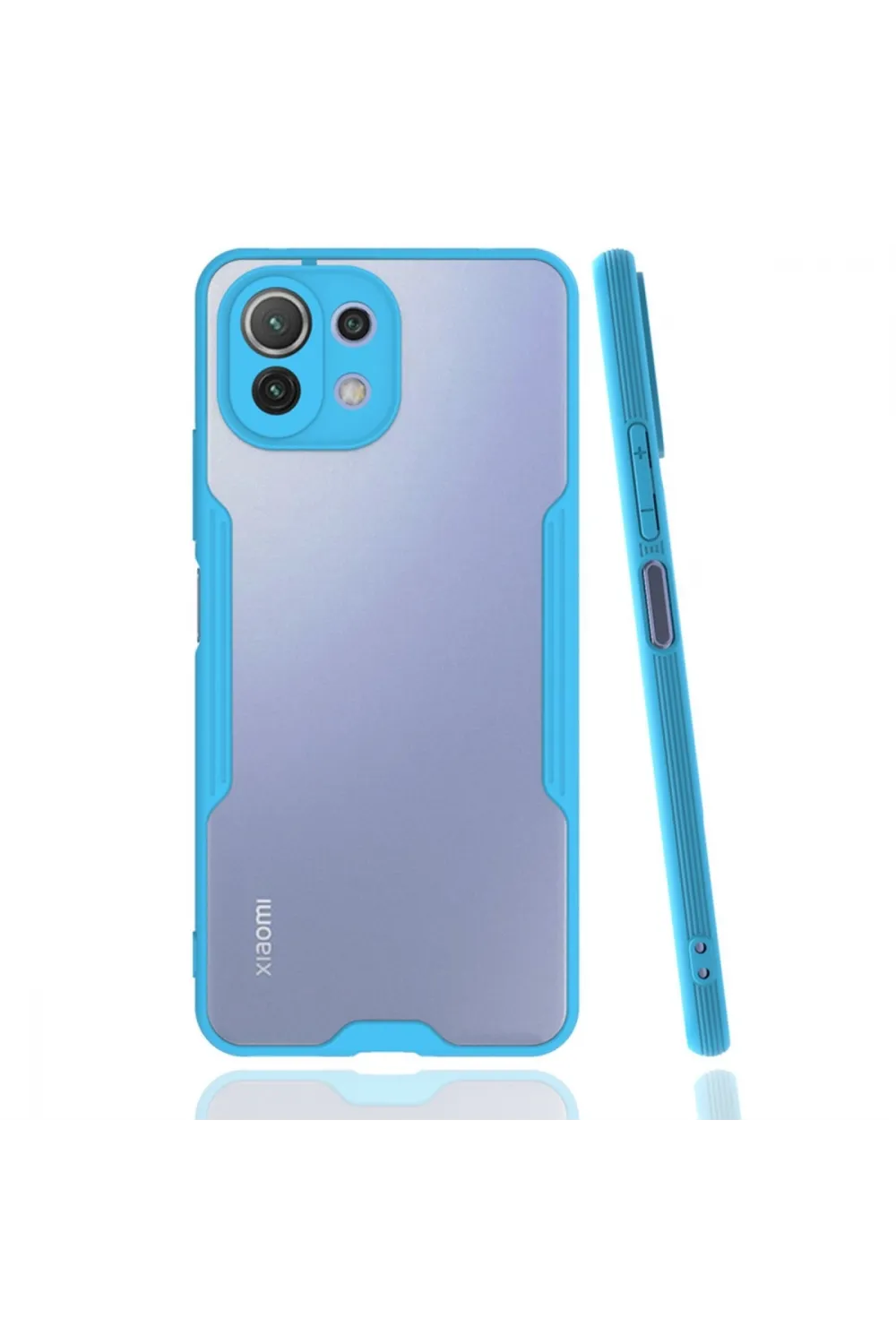 Xiaomi Mi 11 Lite Kılıf Platin Silikon - Mavi