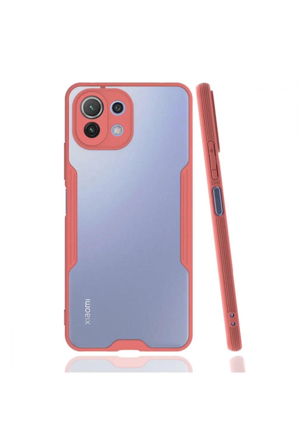 Xiaomi Mi 11 Lite Kılıf Platin Silikon - Pembe