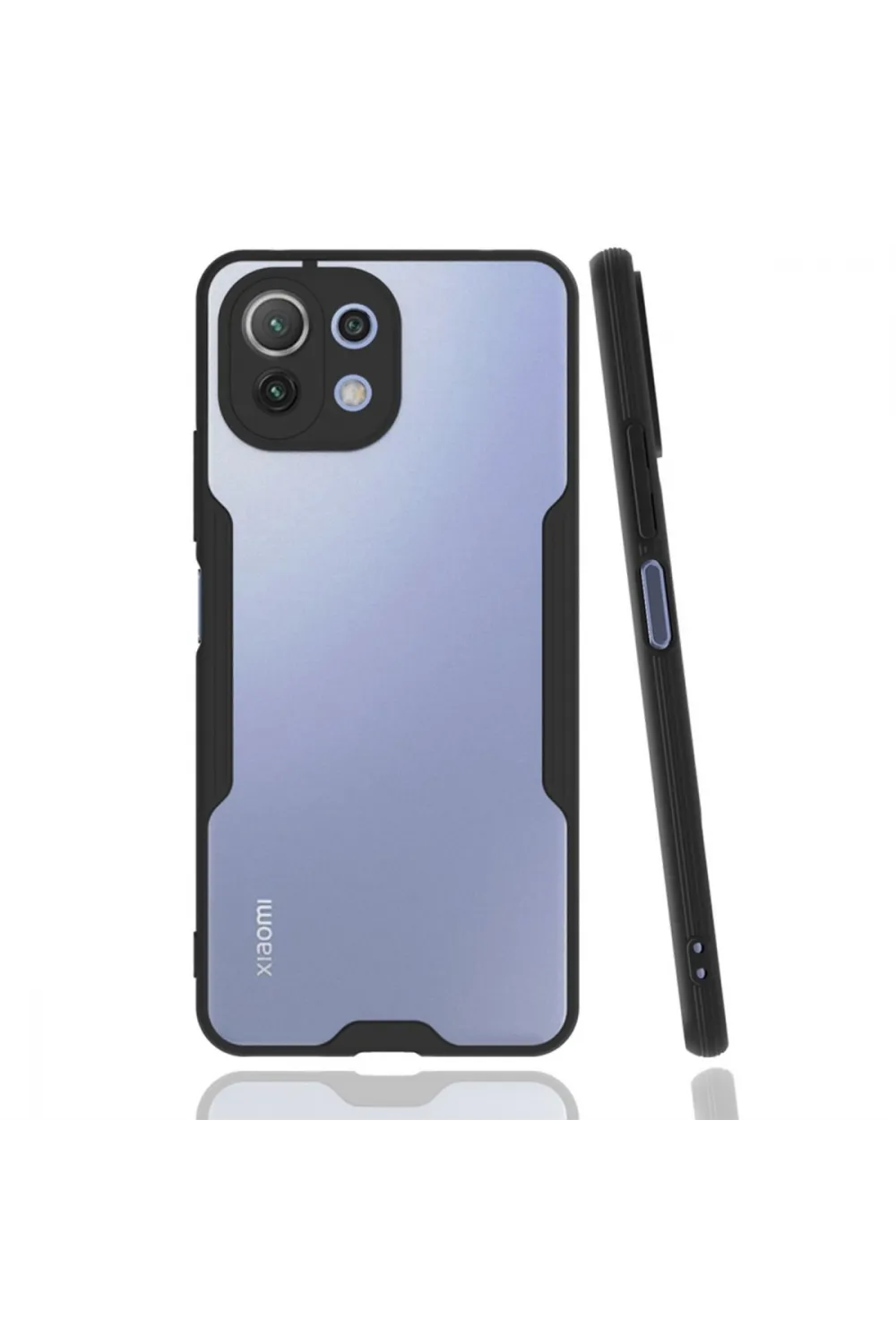 Xiaomi Mi 11 Lite Kılıf Platin Silikon - Siyah