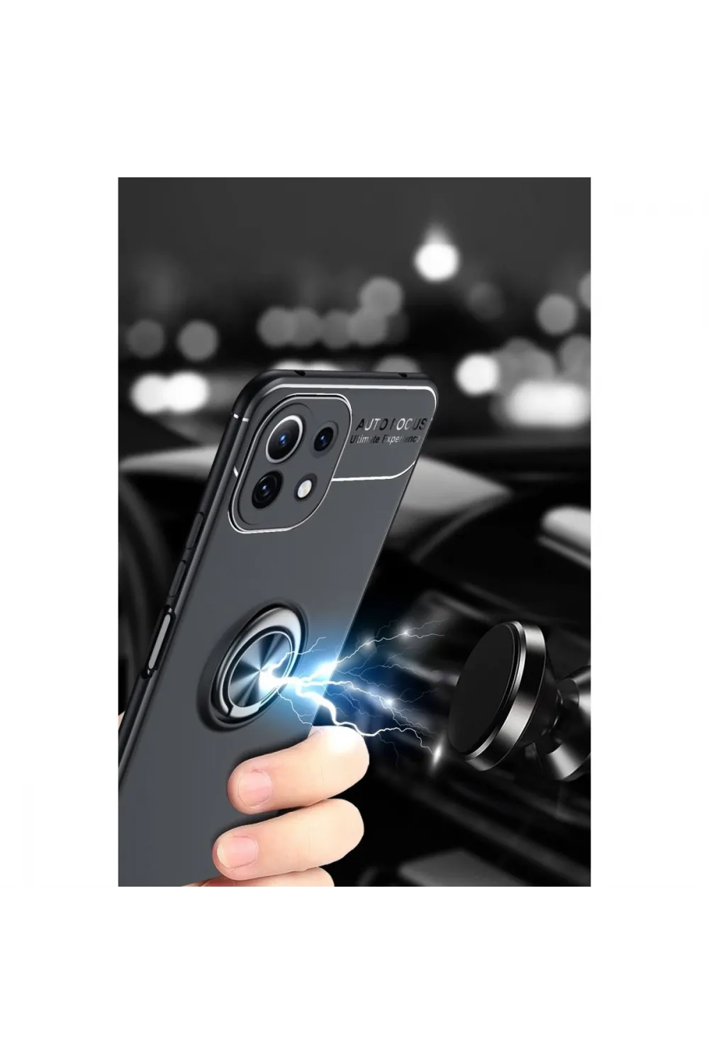 Xiaomi Mi 11 Lite Kılıf Range Yüzüklü Silikon - Kırmızı