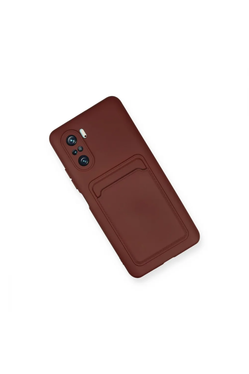 Xiaomi Mi 11i Kılıf Kelvin Kartvizitli Silikon - Bordo