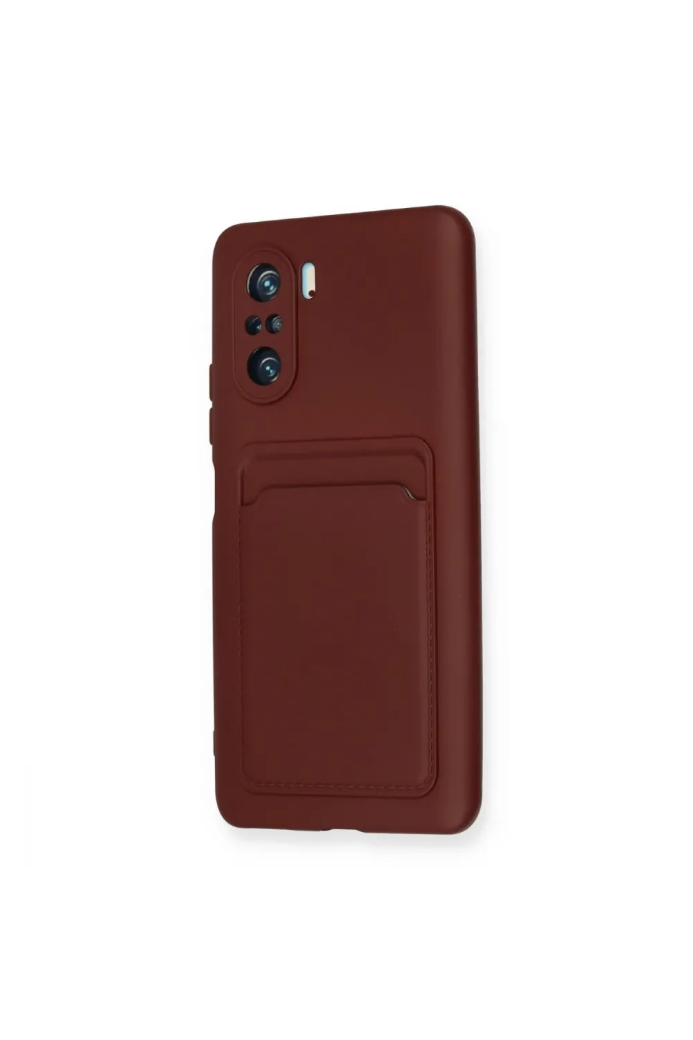 Xiaomi Mi 11i Kılıf Kelvin Kartvizitli Silikon - Bordo