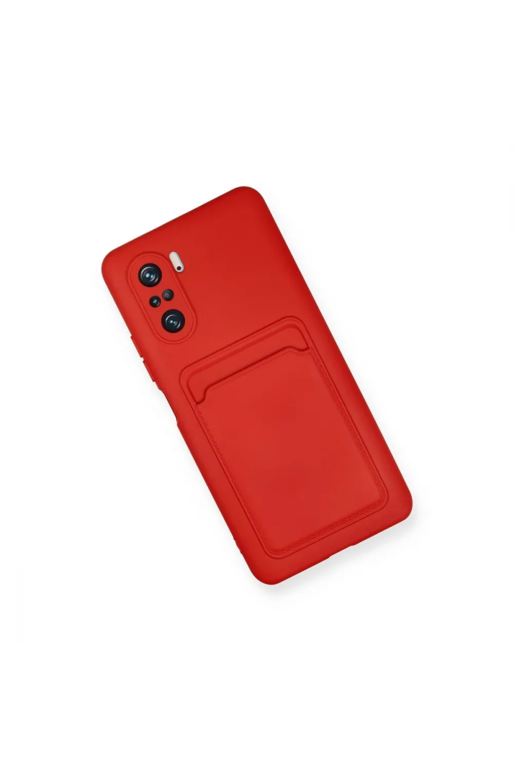 Xiaomi Mi 11i Kılıf Kelvin Kartvizitli Silikon - Kırmızı