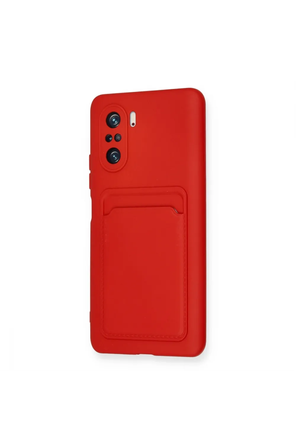 Xiaomi Mi 11i Kılıf Kelvin Kartvizitli Silikon - Kırmızı