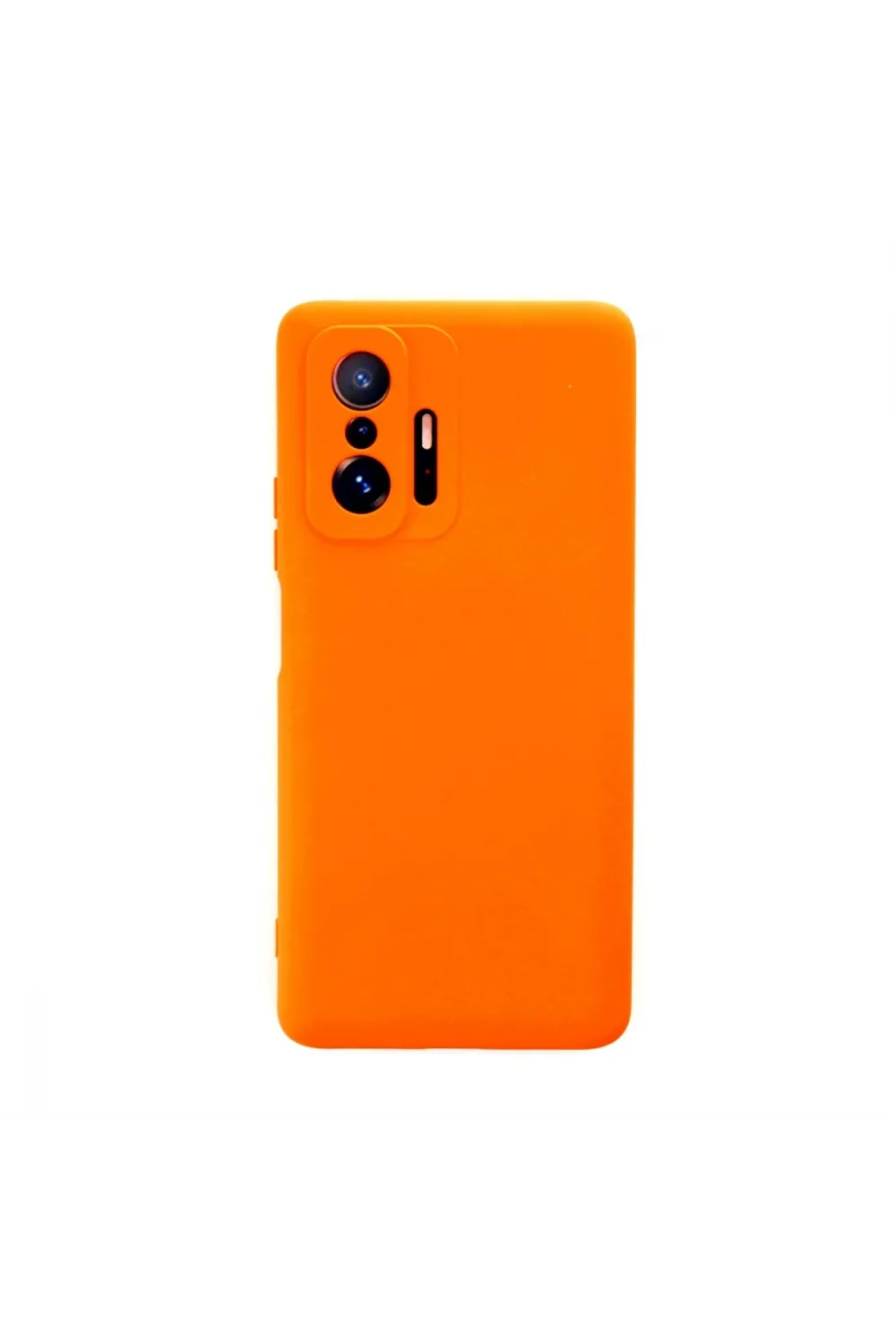 Xiaomi Mi 11t Pro Kılıf Nano İçi Kadife Silikon - Turuncu