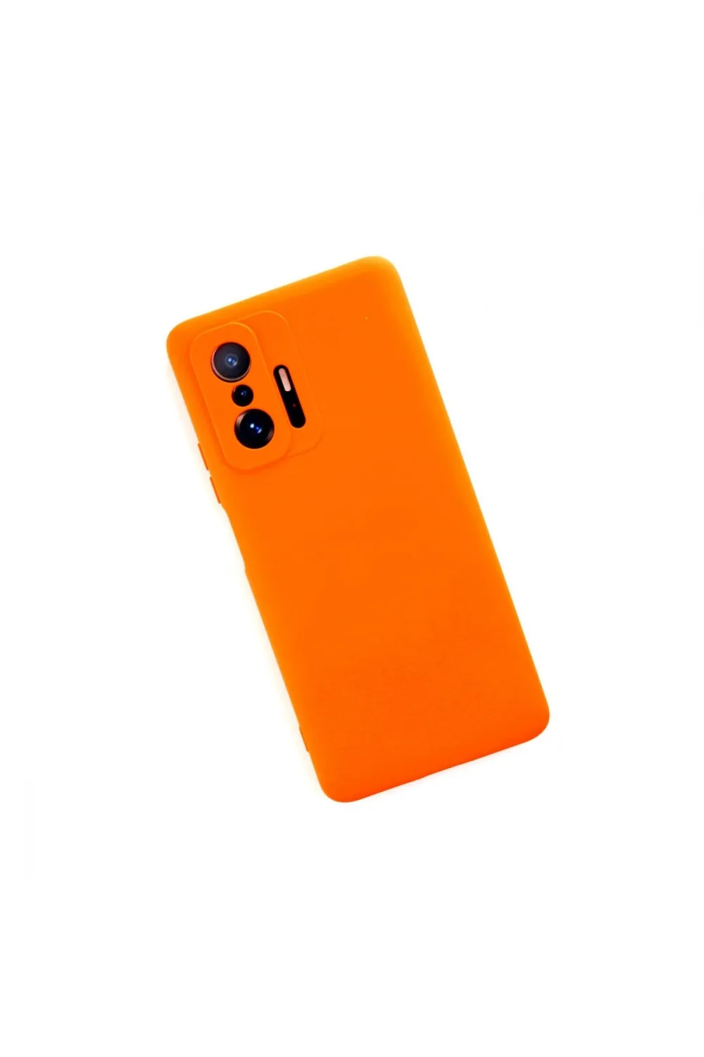 Xiaomi Mi 11t Pro Kılıf Nano İçi Kadife Silikon - Turuncu