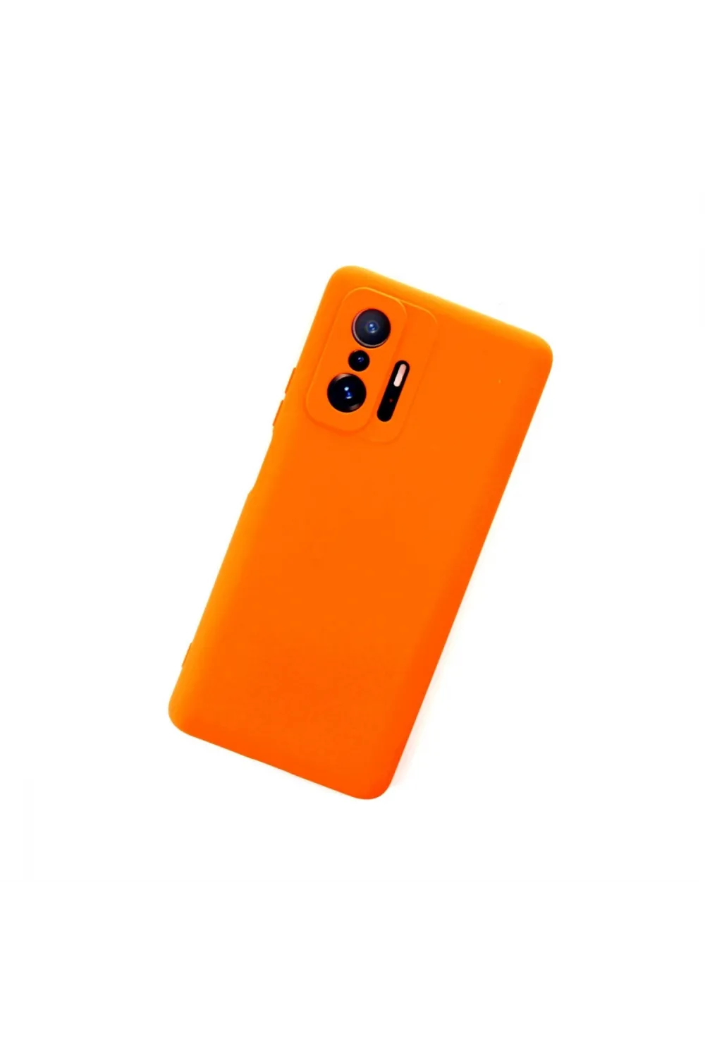 Xiaomi Mi 11t Pro Kılıf Nano İçi Kadife Silikon - Turuncu