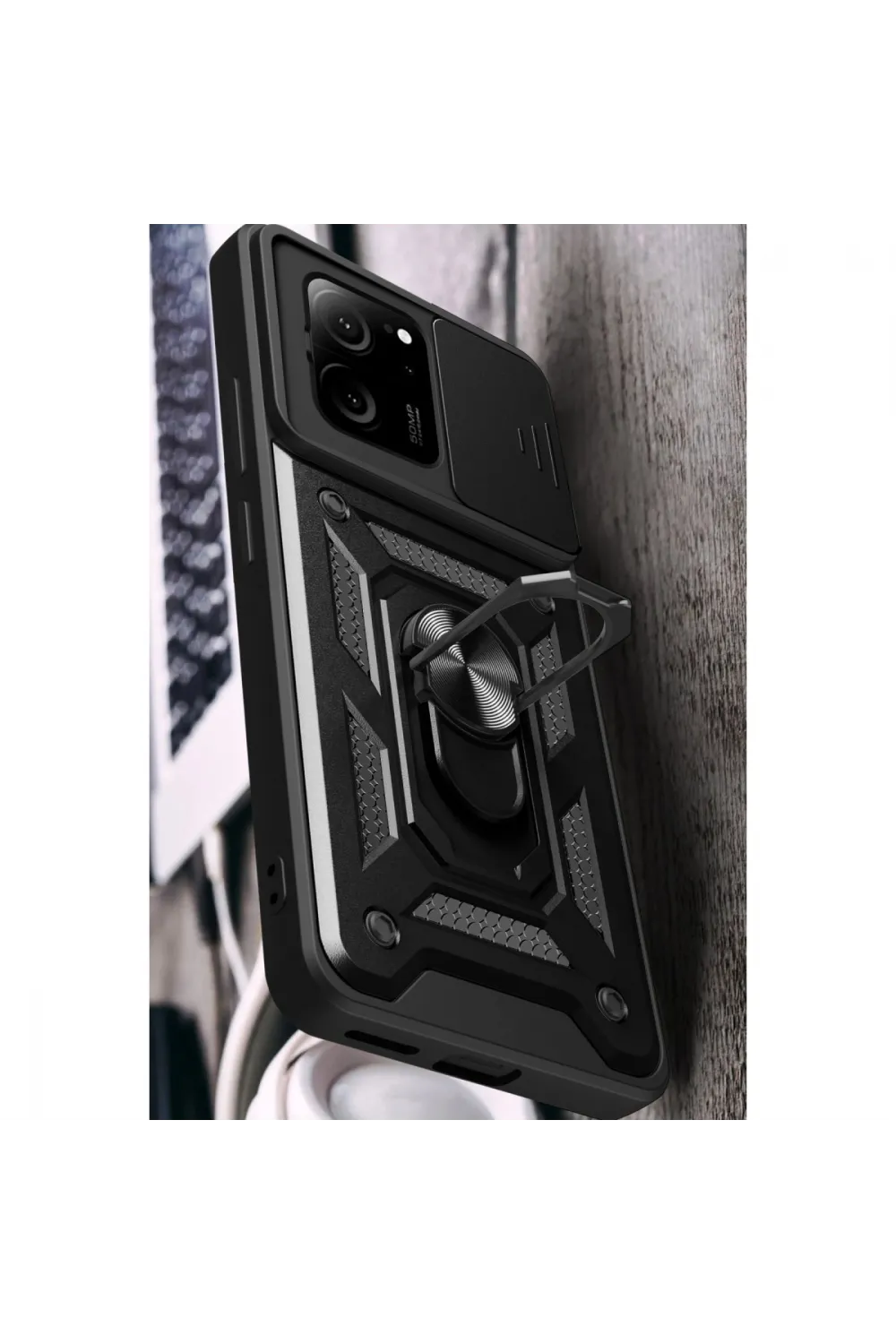 Xiaomi Mi 13t Pro Kılıf Pars Lens Yüzüklü Silikon - Yeşil