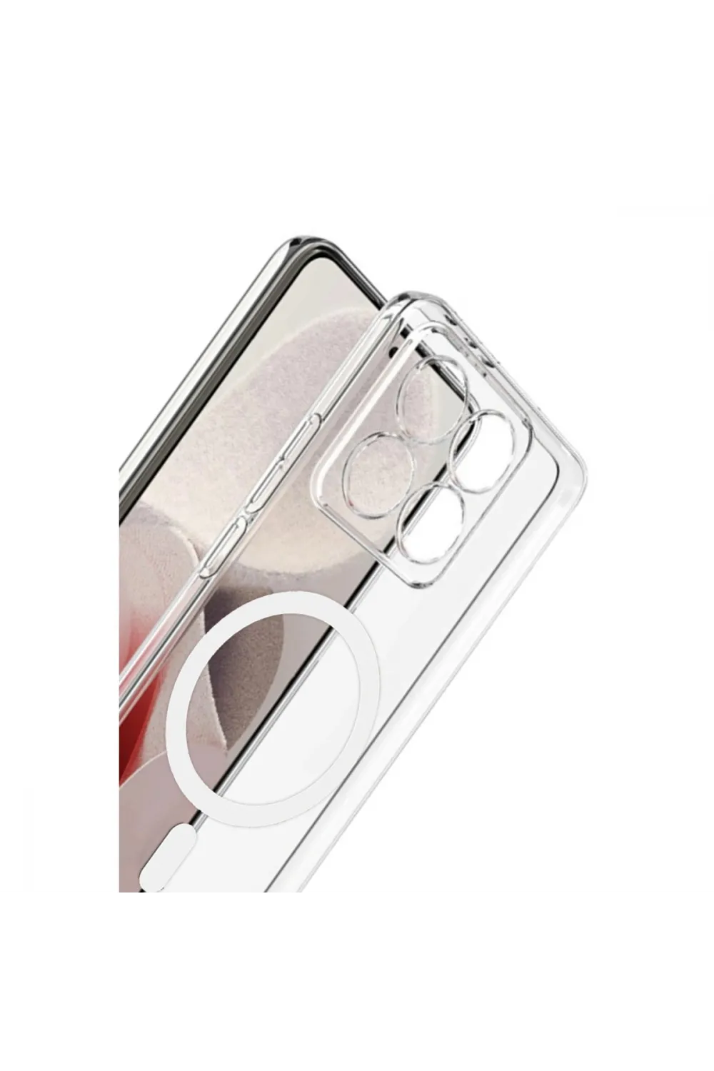 Xiaomi Mi 14t Pro Combo Sert Şeffaf Magsafe Kapak - Şeffaf