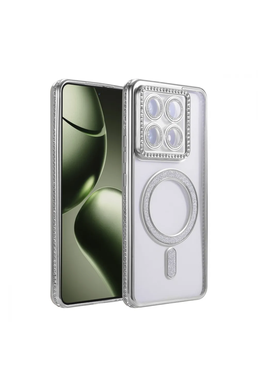 Xiaomi Mi 14t Pro Joke Simli Magneticsafe Kılıf - Gümüş