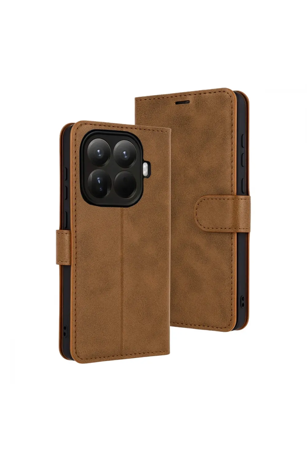 Xiaomi Mi 15t Pro Trend S Plus Kapaklı Kılıf - Taba