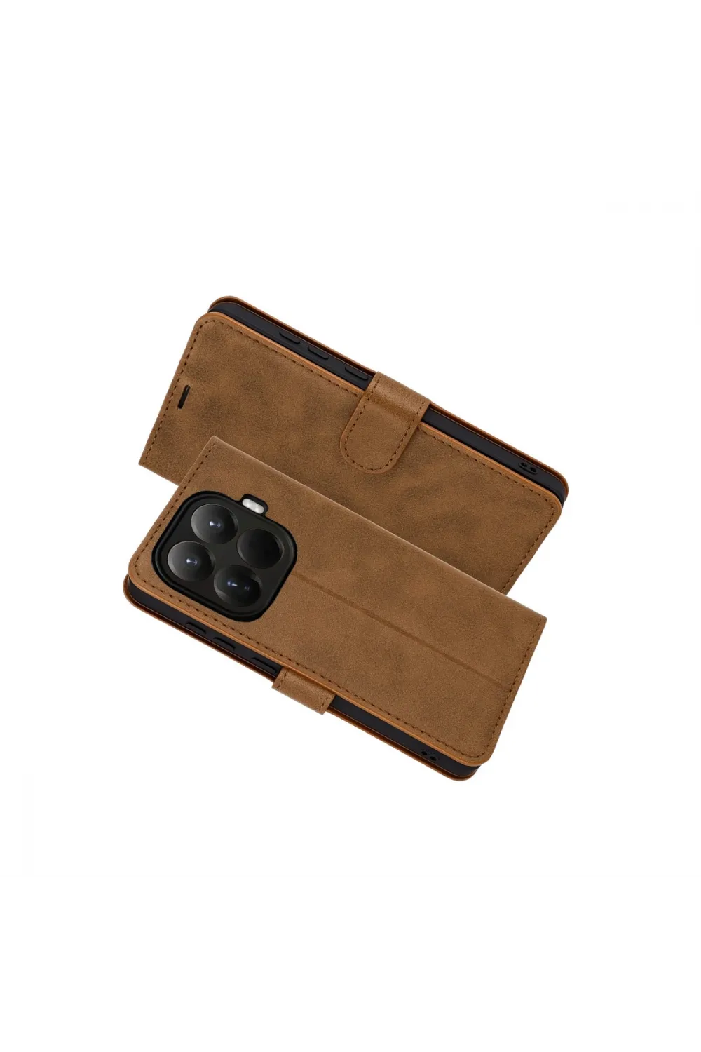 Xiaomi Mi 15t Pro Trend S Plus Kapaklı Kılıf - Taba