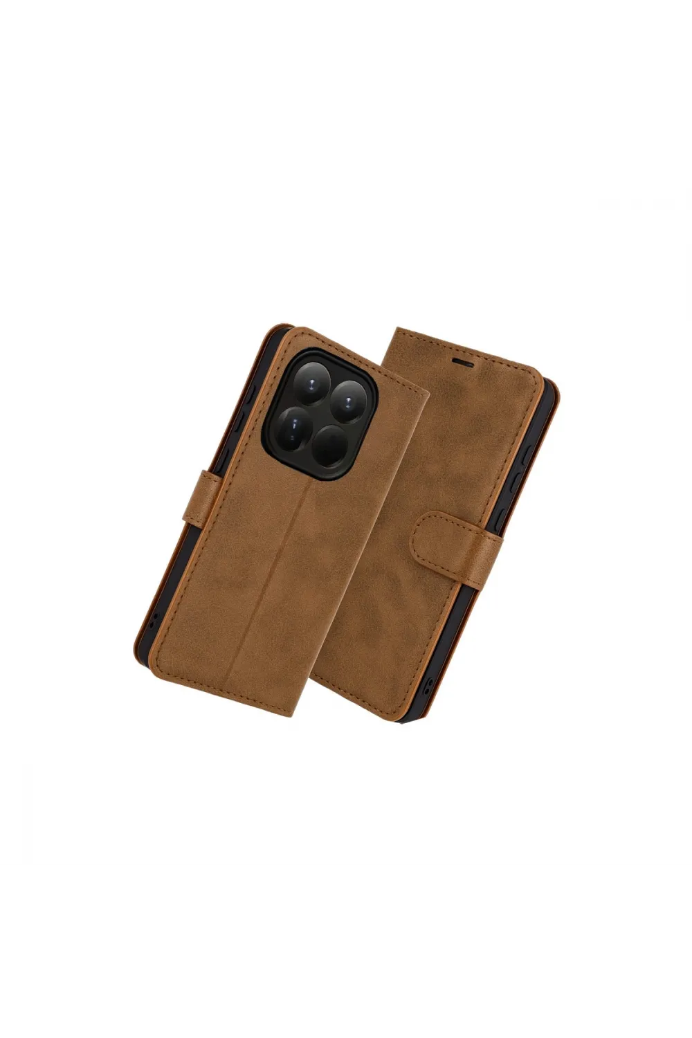 Xiaomi Mi 15t Trend S Plus Kapaklı Kılıf - Taba