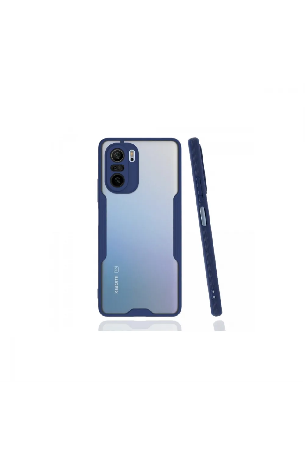Xiaomi Poco F3 Kılıf Platin Silikon - Lacivert
