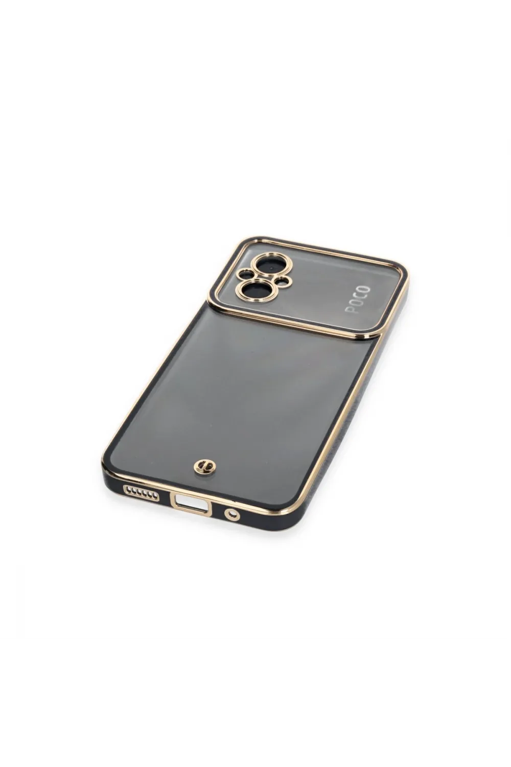 Xiaomi Poco M5 Kılıf Liva Lens Silikon - Siyah