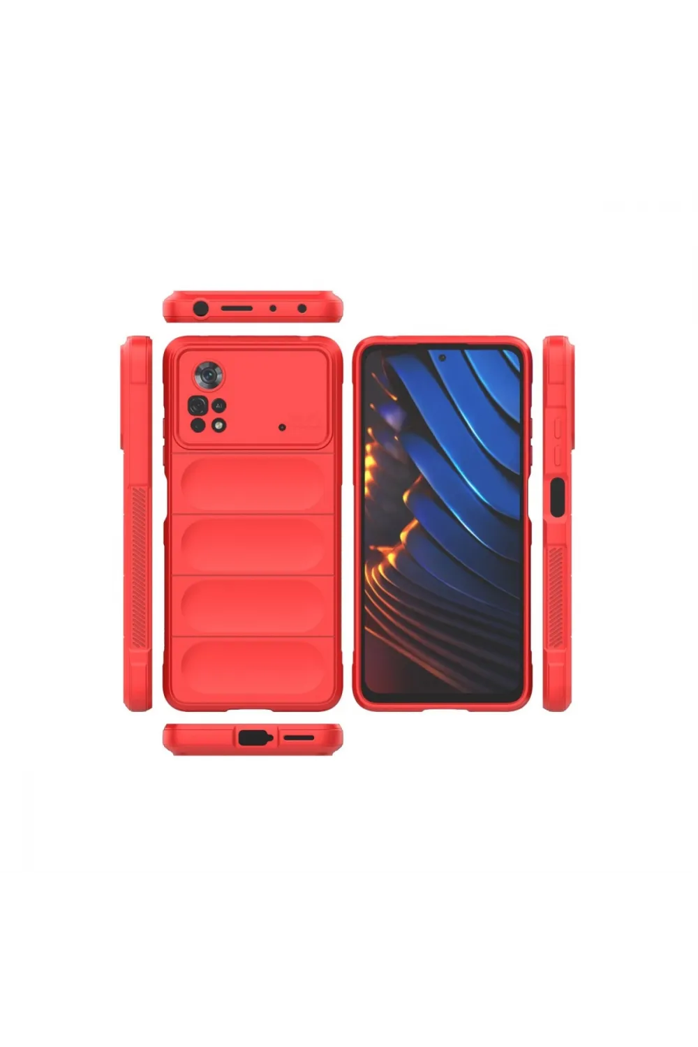 Xiaomi Poco X4 Pro 5g Kılıf Optimum Silikon - Kırmızı