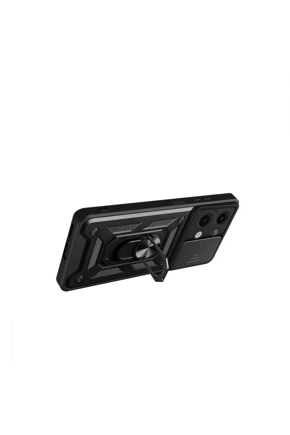 Xiaomi Poco X6 Kılıf Pars Lens Yüzüklü Silikon - Kırmızı