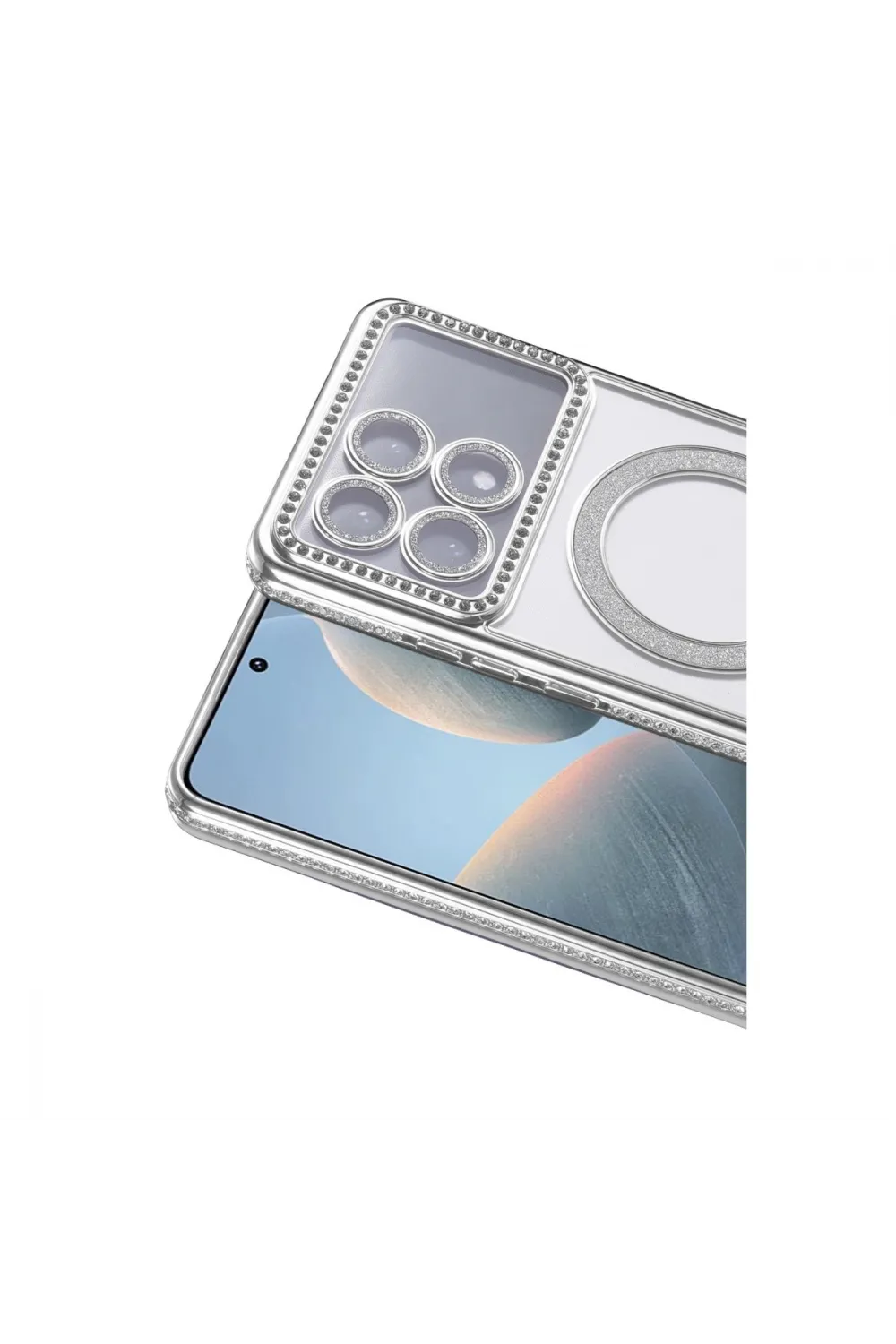 Xiaomi Poco X6 Pro Joke Simli Magneticsafe Kılıf - Gümüş