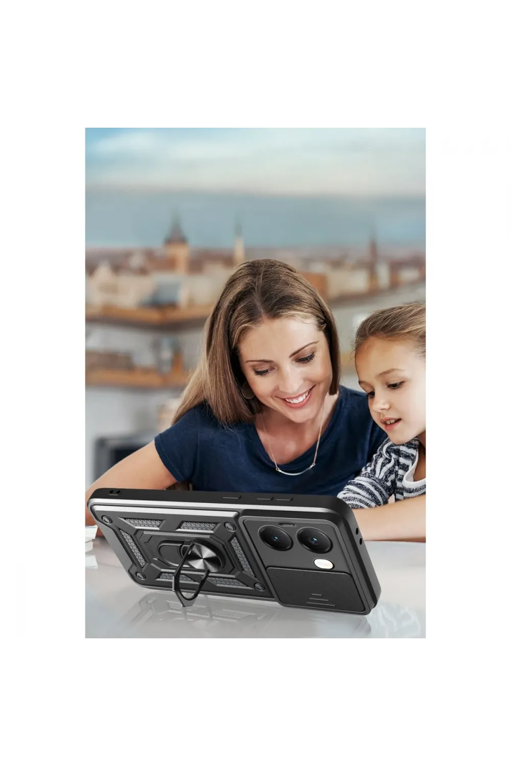 Xiaomi Poco X7 Pro Kılıf Pars Lens Yüzüklü Silikon - Siyah