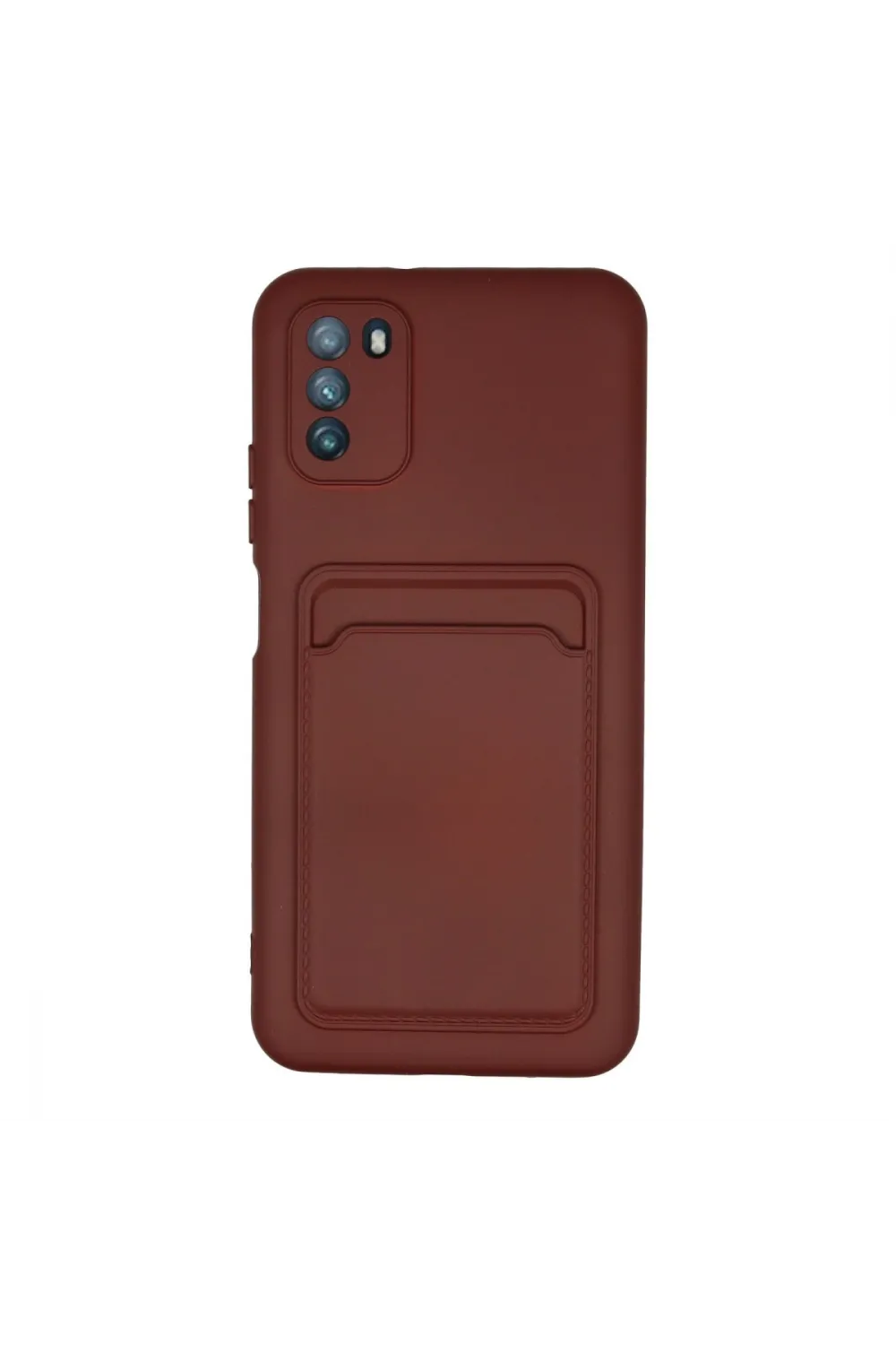 Xiaomi Pocophone M3 Kılıf Kelvin Kartvizitli Silikon - Bordo