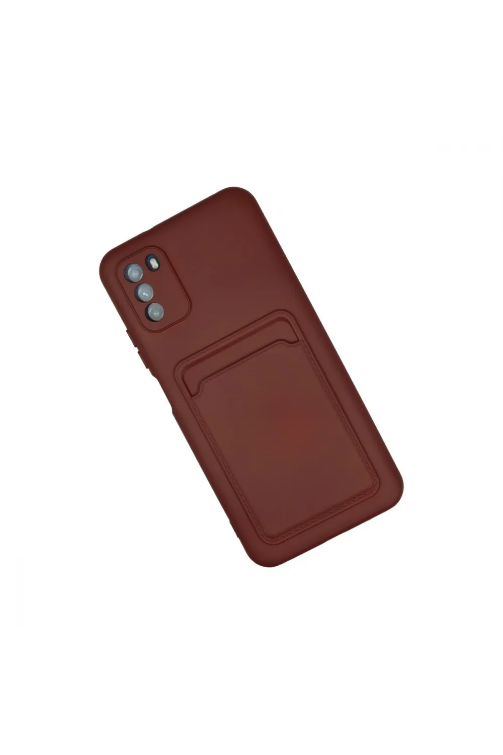 Xiaomi Pocophone M3 Kılıf Kelvin Kartvizitli Silikon - Bordo