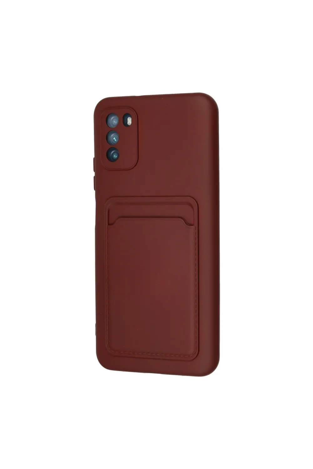 Xiaomi Pocophone M3 Kılıf Kelvin Kartvizitli Silikon - Bordo