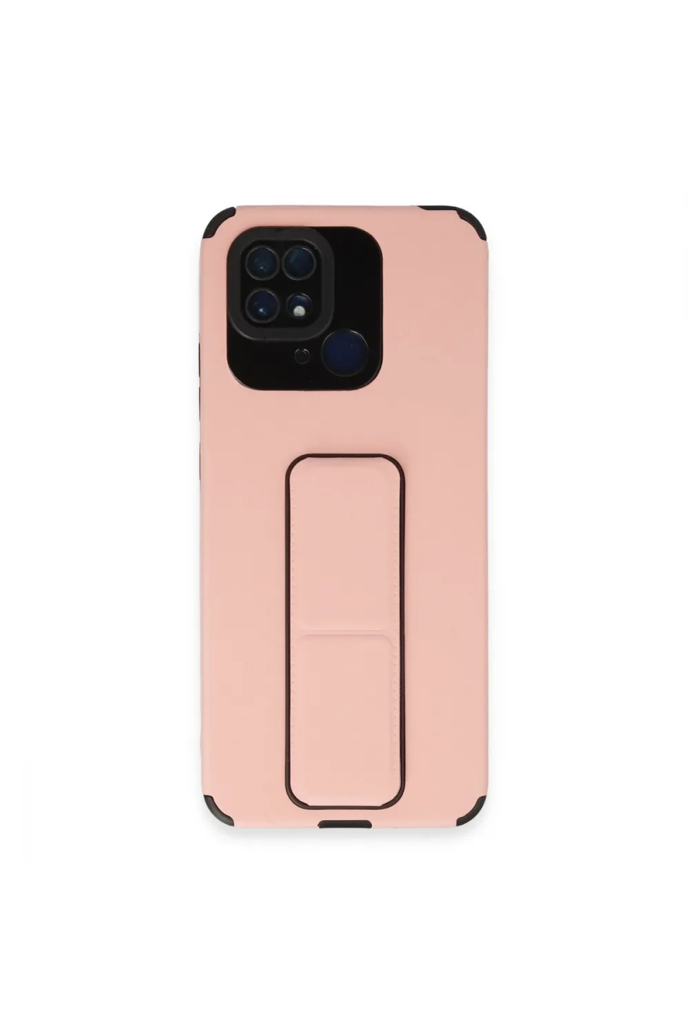 Xiaomi Redmi 10c Kılıf Mega Standlı Silikon - Pudra