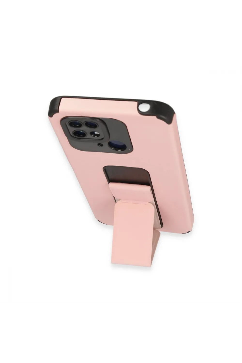 Xiaomi Redmi 10c Kılıf Mega Standlı Silikon - Pudra
